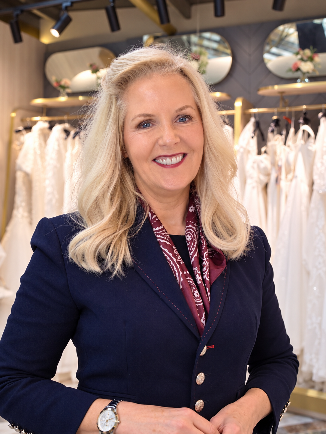 Sometimes I wonder where the years have gone. Nearly 30 years working in the bridal industry, and I can genuinely say I still love what I do. When I first started in bridal, I never imagined the wonderful people I would meet, the stories I would hear or the special moments I would be lucky enough to share. In December 2018, I opened the doors of White Gold Bridal in the beautiful village of Broughshane. I wanted to create somewhere brides could come and feel completely at ease. Somewhere they could take their time, enjoy the experience and, most importantly, feel comfortable being themselves. Over the years, I've learned that every bride is different. Some arrive knowing exactly what they're looking for, while others haven't a clue where to begin. And do you know something? That's absolutely fine. I always say that finding your wedding dress isn't just about how it looks. It's about how it makes you feel. There is something very special about watching a bride look in the mirror and seeing that little change in her expression. Sometimes there's laughter, sometimes happy tears, and sometimes just a quiet smile. Those are the moments I never tire of. Of course, after almost 30 years, the bridal industry has changed enormously. Styles come and go, trends change, but one thing hasn't changed for me, and that's the importance of listening to the bride standing in front of me. I never want a bride to feel rushed or pressured into making a decision. It's her dress, her wedding and her moment. Running White Gold Bridal on my own means I get to know my brides personally, and that's something I really treasure. So, after all these years, do I still get excited when a bride finds her dress? Absolutely. Every single time. And I hope I never lose that feeling. Thank you to all the wonderful brides and families who have allowed me to be a little part of their journey. It really does mean more than you know. With love, Dorothy x